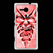 Coque Sony Xpéria SP Monstre en dessin rouge 