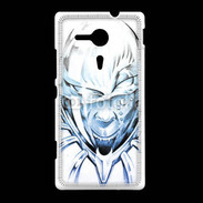Coque Sony Xpéria SP Monstre en dessin bleu