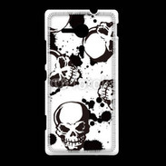 Coque Sony Xpéria SP Fond Tête de mort 1500