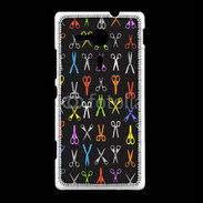 Coque Sony Xpéria SP Fond ciseau coiffeur