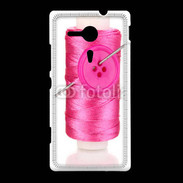 Coque Sony Xpéria SP Fil à couture rose 