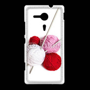 Coque Sony Xpéria SP Tricot et couture