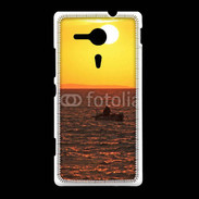 Coque Sony Xpéria SP Levé de soleil et bateau de pêche en mer