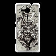 Coque Sony Xpéria SP Visage de guerrier en dessin 50