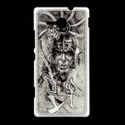 Coque Sony Xpéria SP Visage de guerrier en dessin 52