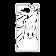 Coque Sony Xpéria SP Vector image of an horse on white