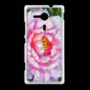 Coque Sony Xpéria SP Fleur en peinture