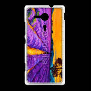Coque Sony Xpéria SP Peinture de champs de lavande 