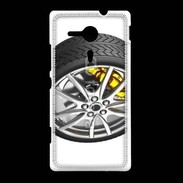 Coque Sony Xpéria SP Pneu complet étrier jaune