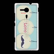 Coque Sony Xpéria SP I love moustache 5