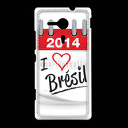 Coque Sony Xpéria SP I love Bresil 2014