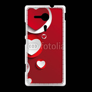 Coque Sony Xpéria SP Cœur en porcelaine