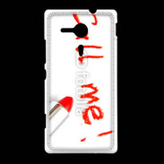 Coque Sony Xpéria SP Call me en rouge à lèvres