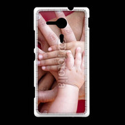 Coque Sony Xpéria SP Famille main dans la main