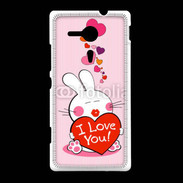 Coque Sony Xpéria SP I love you Bunny
