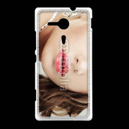 Coque Sony Xpéria SP femme glamour pensante