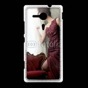 Coque Sony Xpéria SP femme glamour pensante 2