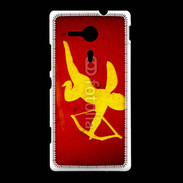 Coque Sony Xpéria SP Cupidon sur fond rouge
