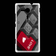 Coque Sony Xpéria SP clavier love