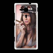 Coque Sony Xpéria SP Pin up aviator