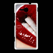 Coque Sony Xpéria SP Bouche fatale rouge