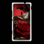 Coque Sony Xpéria SP Belle rose rouge 500