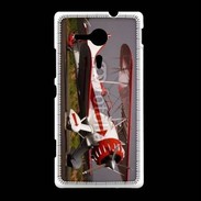 Coque Sony Xpéria SP Biplan blanc et rouge