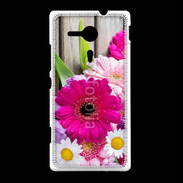 Coque Sony Xpéria SP Bouquet de fleur sur bois