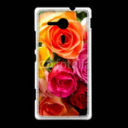 Coque Sony Xpéria SP Bouquet de roses multicouleurs