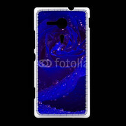 Coque Sony Xpéria SP Fleur rose bleue