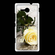 Coque Sony Xpéria SP Belle rose Jaune 50