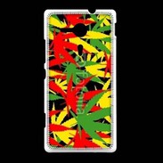 Coque Sony Xpéria SP Fond de cannabis coloré