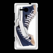 Coque Sony Xpéria SP Paire de converse bleue