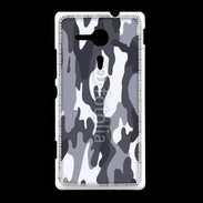 Coque Sony Xpéria SP Camouflage gris et blanc