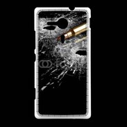 Coque Sony Xpéria SP Impacte de balle dans une vitre