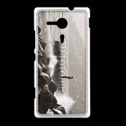Coque Sony Xpéria SP Pêcheur noir et blanc