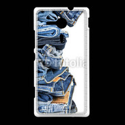 Coque Sony Xpéria SP Pile de jean's