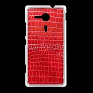 Coque Sony Xpéria SP Effet crocodile rouge