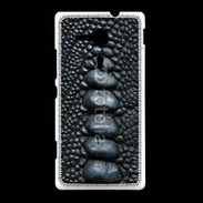 Coque Sony Xpéria SP Effet crocodile noir