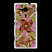 Coque Sony Xpéria SP Ensemble floral Vert et rose