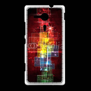 Coque Sony Xpéria SP Fond abstrait coloré