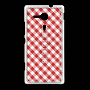 Coque Sony Xpéria SP Vichy rouge et blanc 2