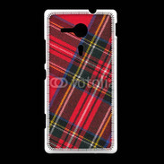 Coque Sony Xpéria SP Mode tissus écossais rouge