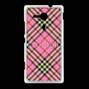 Coque Sony Xpéria SP Déco fashion rose et marron