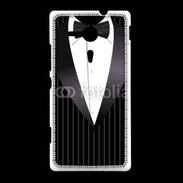 Coque Sony Xpéria SP Illustration smoking noir rayé