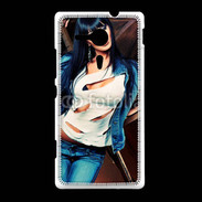 Coque Sony Xpéria SP Brune fashion 1