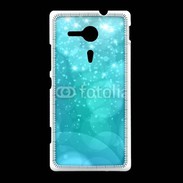 Coque Sony Xpéria SP Fond bulles bleus