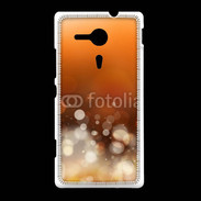 Coque Sony Xpéria SP Fond bulles ocres