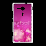 Coque Sony Xpéria SP fond rose or