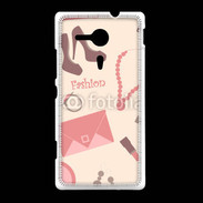 Coque Sony Xpéria SP Fond fashion rose 4